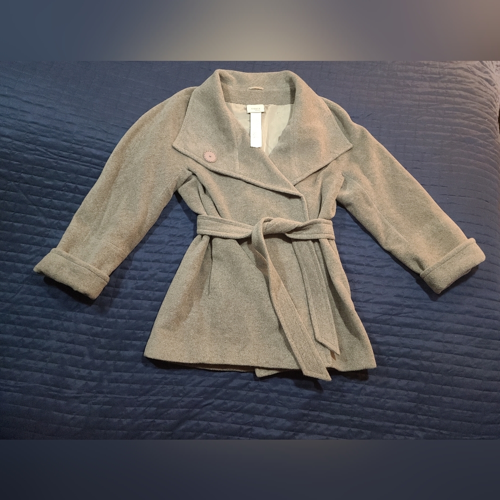 Akris Punto angora / wool belted coat